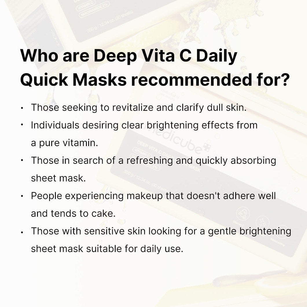 Deep Vita C Daily Quick Masks - Medicube