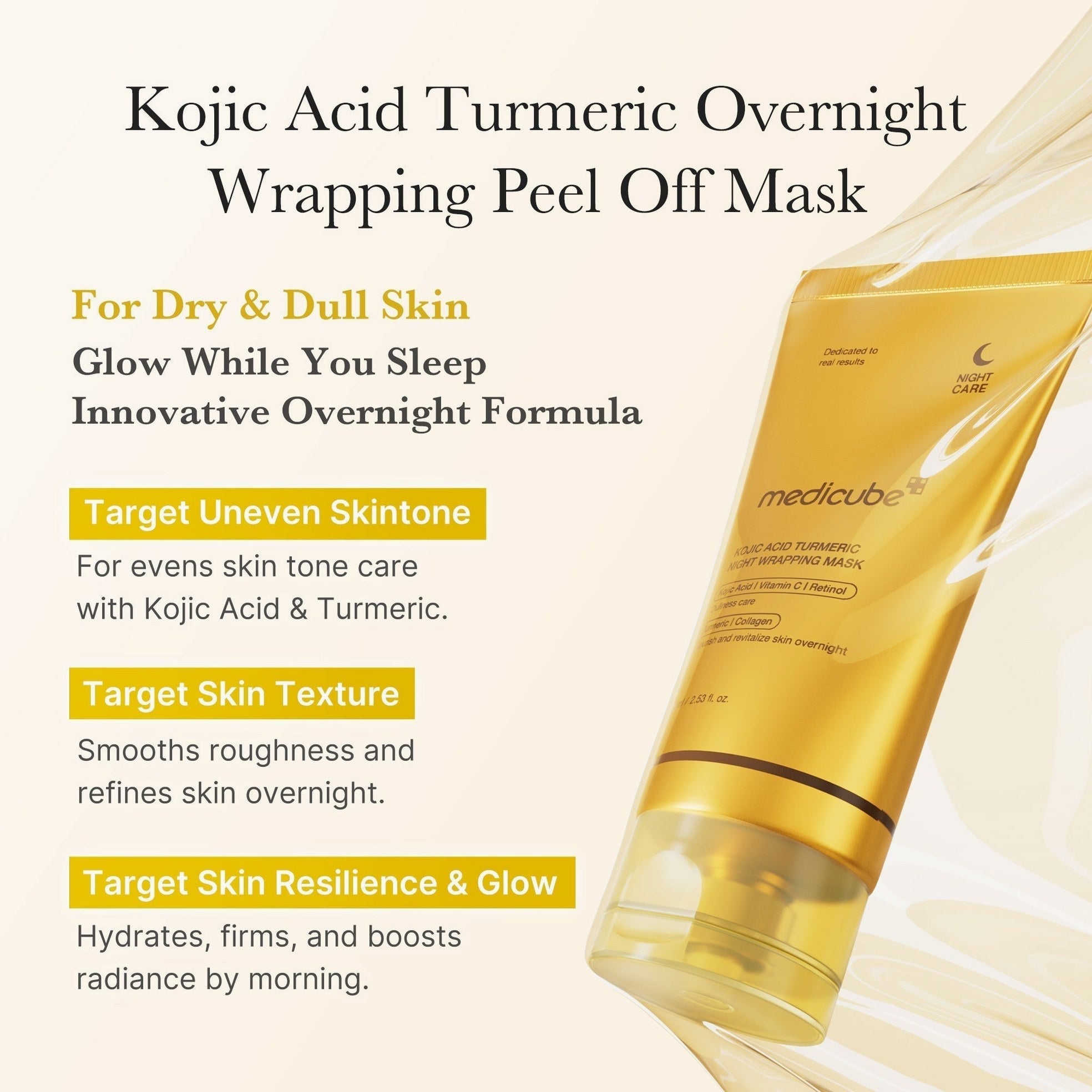 Kojic Acid Turmeric Overnight Wrapping Mask - Medicube